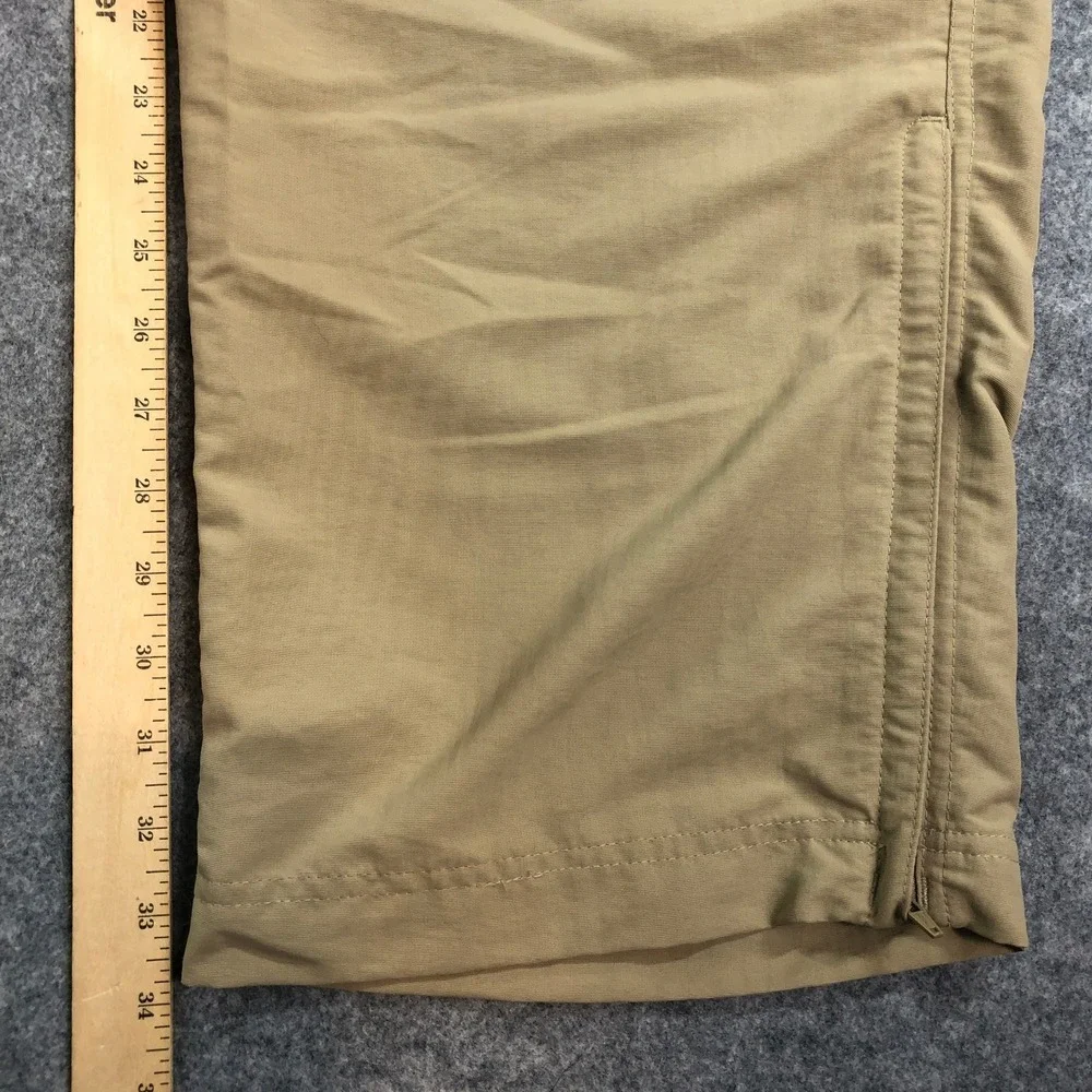 The North Face Mens Cargo Pants XL Tan Convertible Hiking Belted Nylon Outdoors